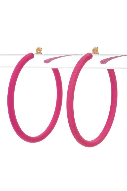 Color Coated Summer Hoop Earrings - Loving It Shop
