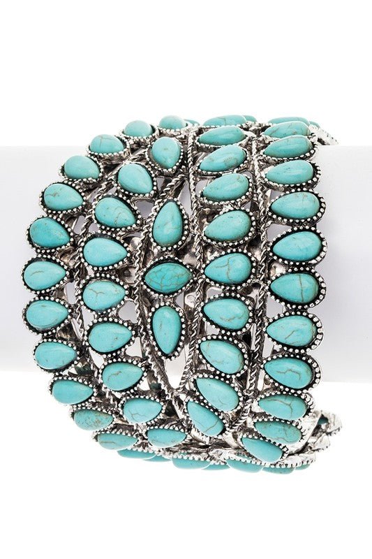 Compressed Stone Western Oversize Bangle - Loving It Shop