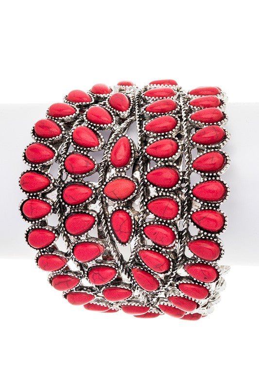 Compressed Stone Western Oversize Bangle - Loving It Shop