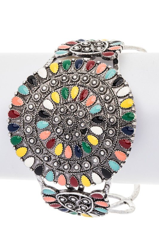 Western Designed Stone Cuff - Loving It Shop