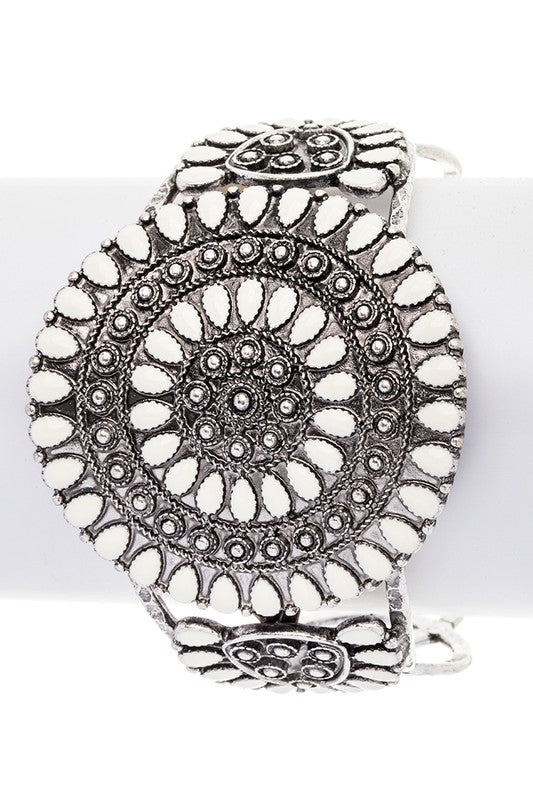 Western Designed Stone Cuff - Loving It Shop
