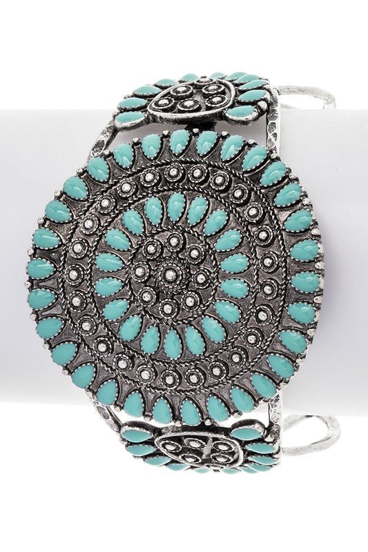 Western Designed Stone Cuff - Loving It Shop