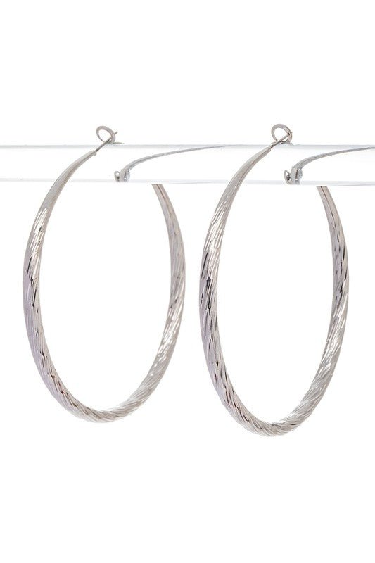 Edgy 70MM Fashion Hoop Earrings - Loving It Shop