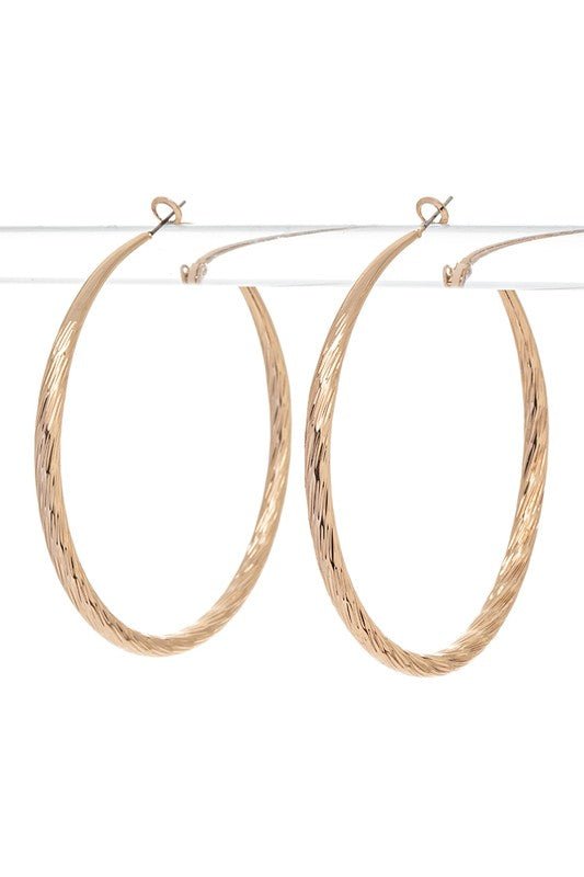 Edgy 70MM Fashion Hoop Earrings - Loving It Shop