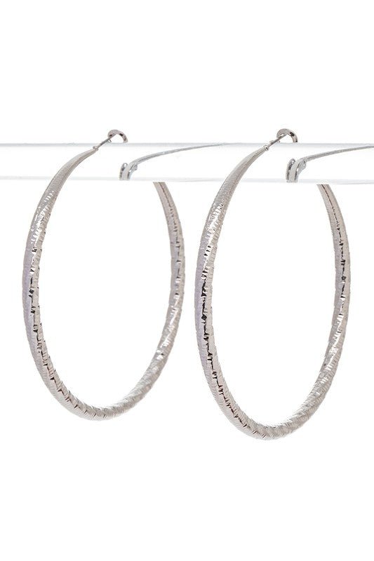 Iconic Large Textured Hoop Earrings - Loving It Shop