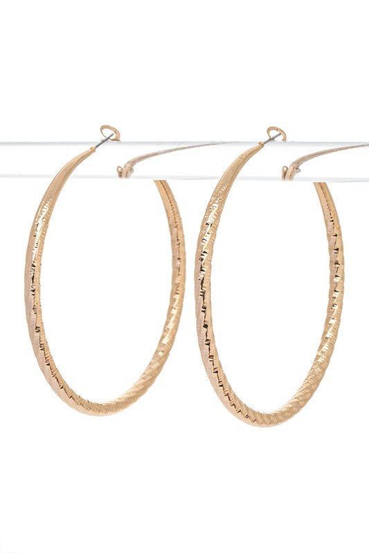 Iconic Large Textured Hoop Earrings - Loving It Shop