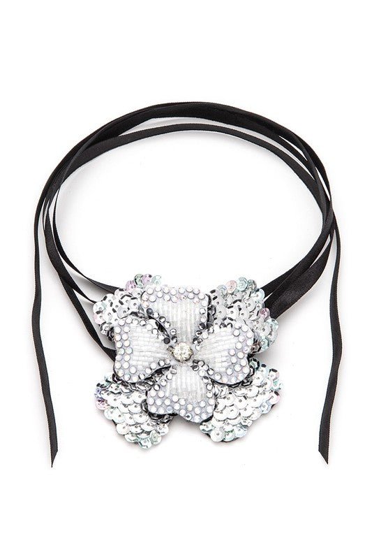 Beaded Sequins Embellished Convertible Necklace - Loving It Shop