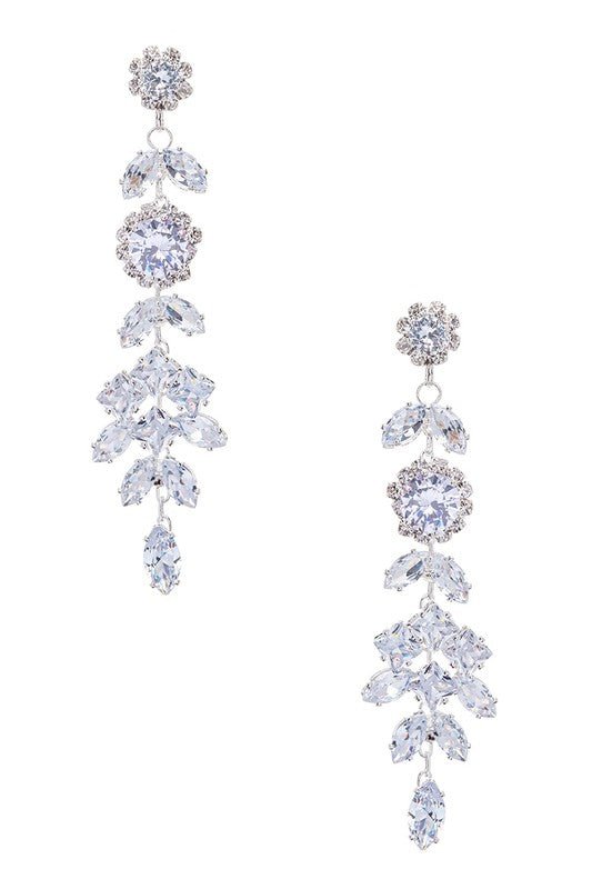 Cubic Zirconia Chandelier Drop Earrings - Loving It Shop