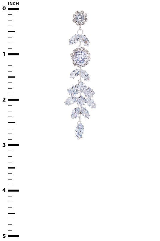 Cubic Zirconia Chandelier Drop Earrings - Loving It Shop