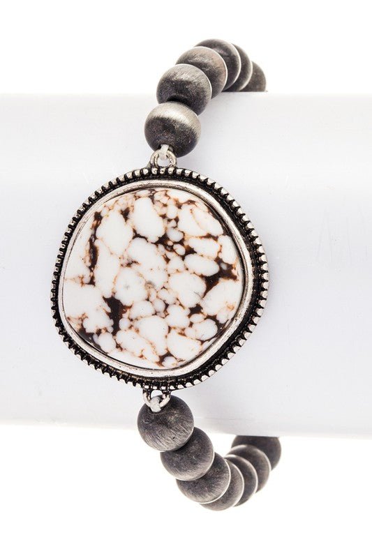 Mix Tone Navajo Beads Stretch Bracelet - Loving It Shop