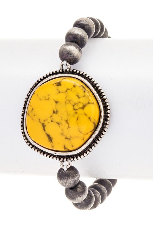 Mix Tone Navajo Beads Stretch Bracelet - Loving It Shop