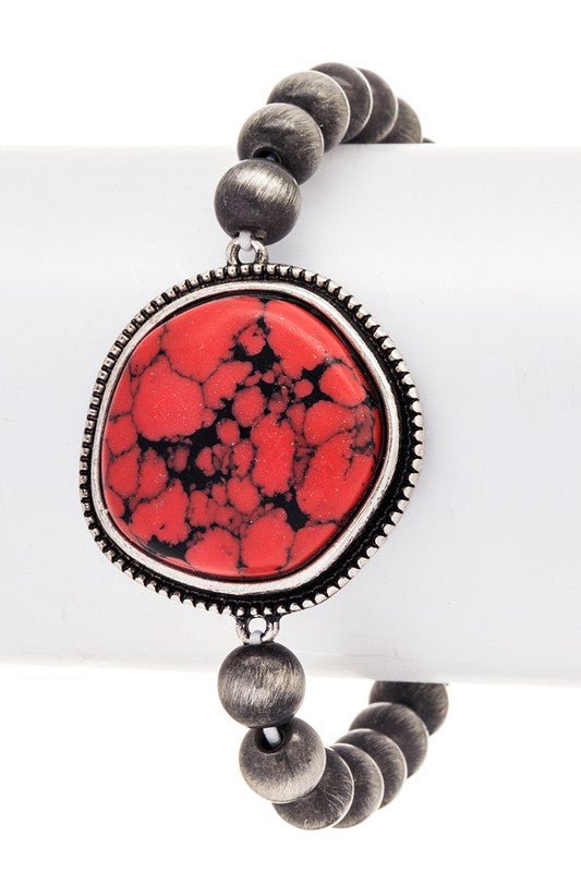 Mix Tone Navajo Beads Stretch Bracelet - Loving It Shop
