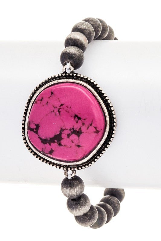 Mix Tone Navajo Beads Stretch Bracelet - Loving It Shop