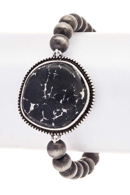 Mix Tone Navajo Beads Stretch Bracelet - Loving It Shop