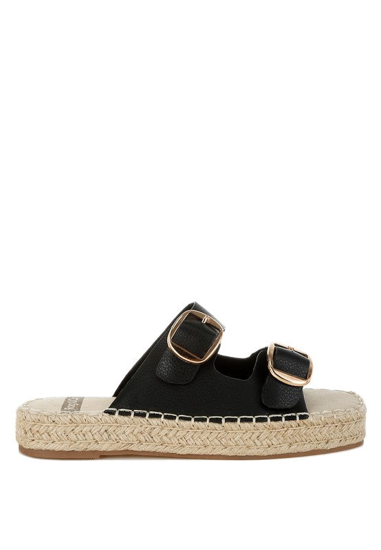 Palala Genuine Soft Leather Square Toe Espadrilles