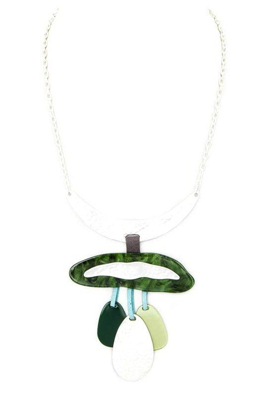 Mix Media Statement Pendant Necklace - Loving It Shop
