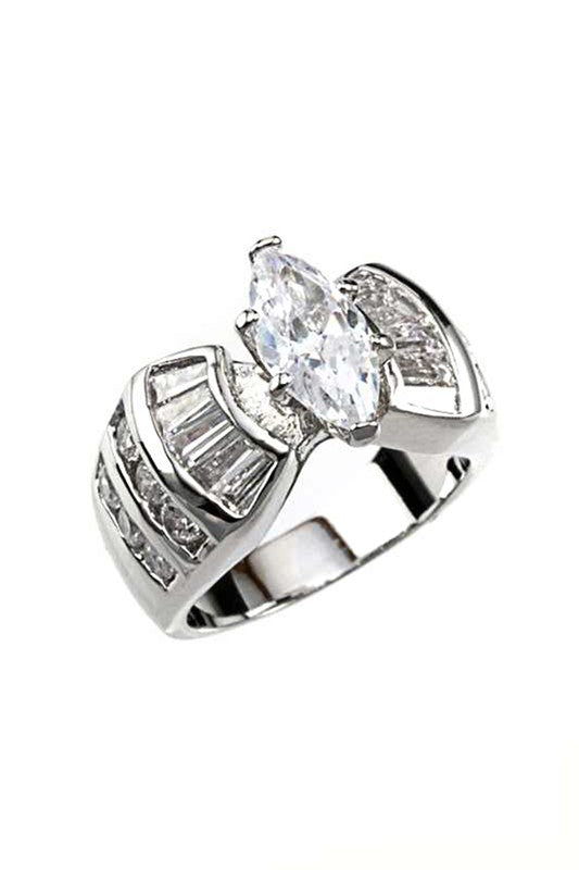 Cubic Zirconia Statement Ring – Stylish Fashion Jewelry Accessory