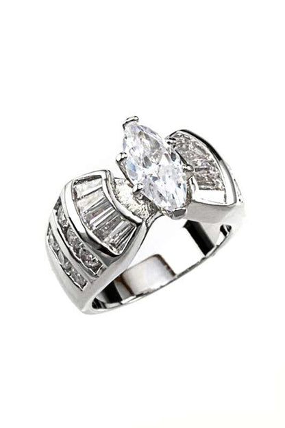 Cubic Zirconia Statement Ring – Stylish Fashion Jewelry Accessory