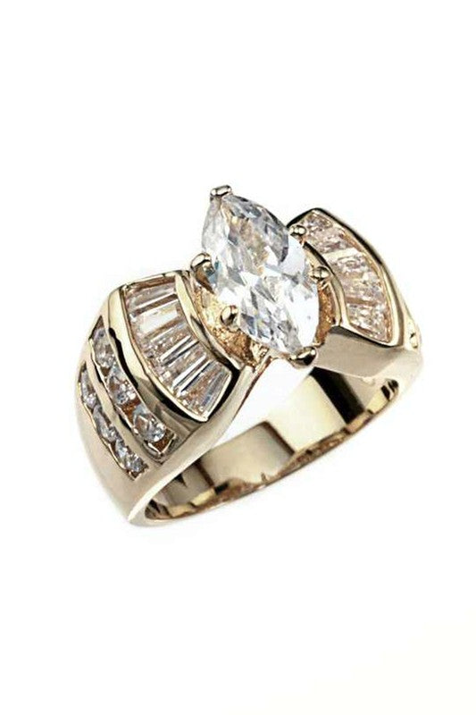 Cubic Zirconia Statement Ring – Stylish Fashion Jewelry Accessory