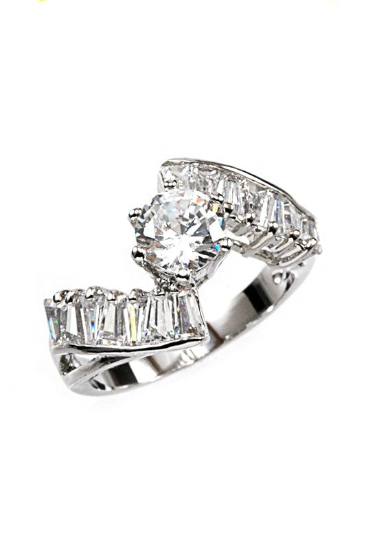 Cubic Zirconia Statement Ring – Stylish Fashion Jewelry Accessory