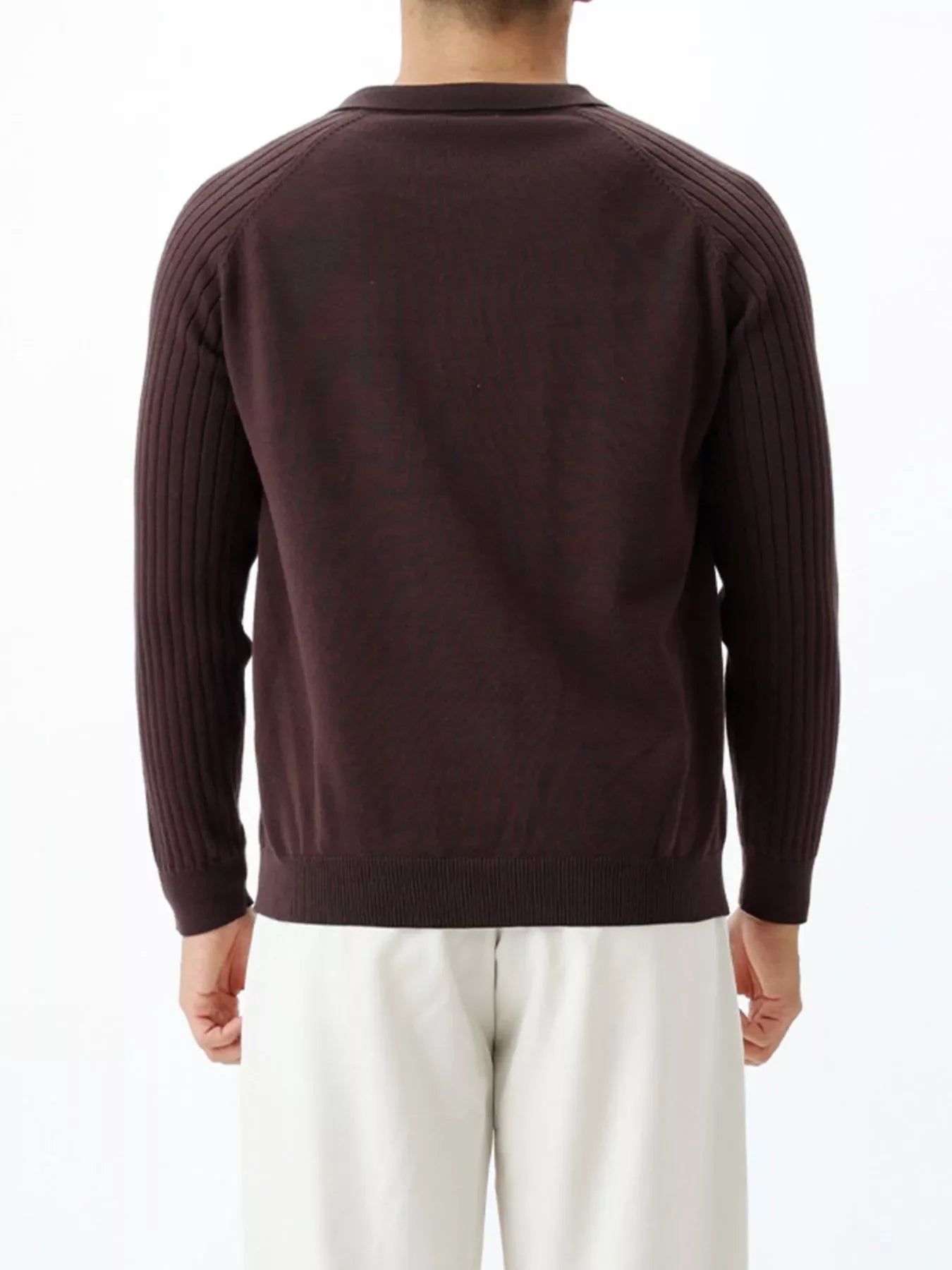 Men's Plus Size Classic Fit Ribbed Sleeve Knit Top - Loving It Shop