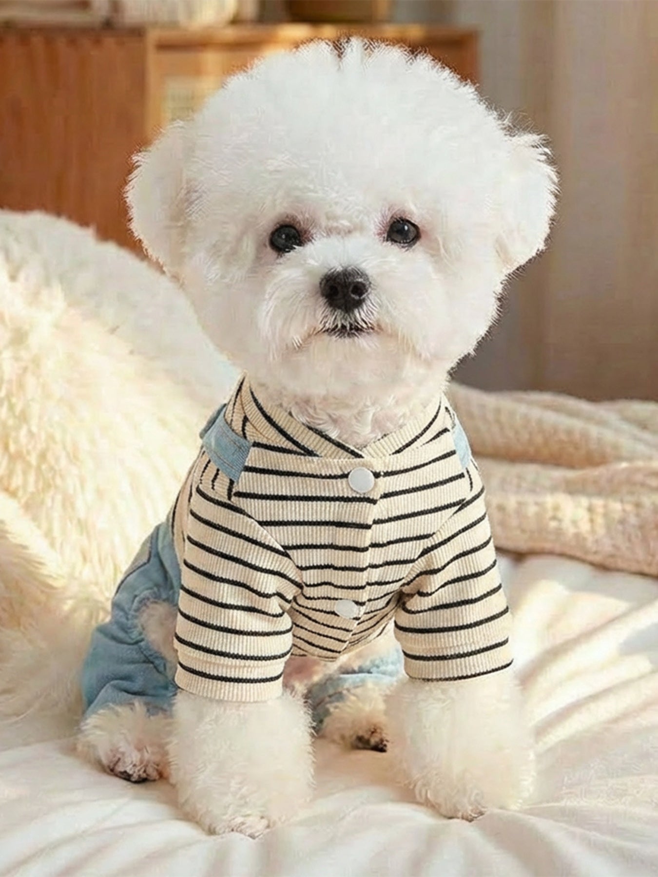 Denim Patchwork Pet Jumpsuit - Loving It Shop