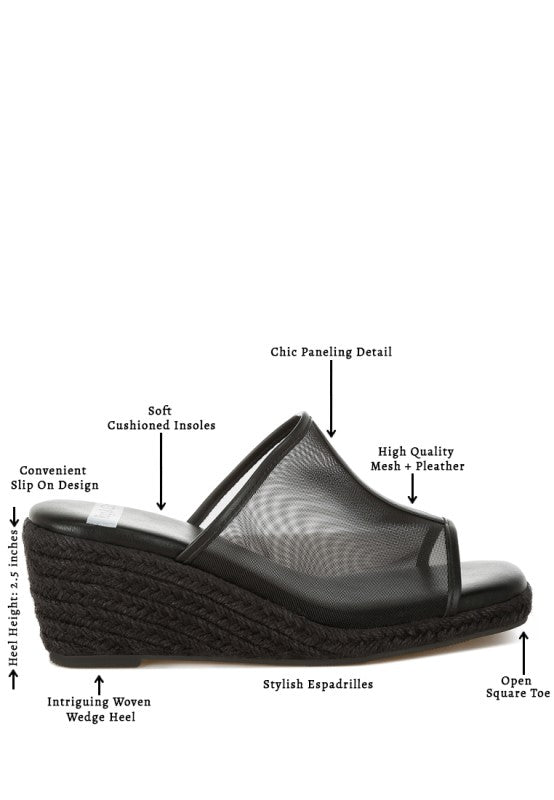 Seraphine Breathable Mesh Slip-On Wedges