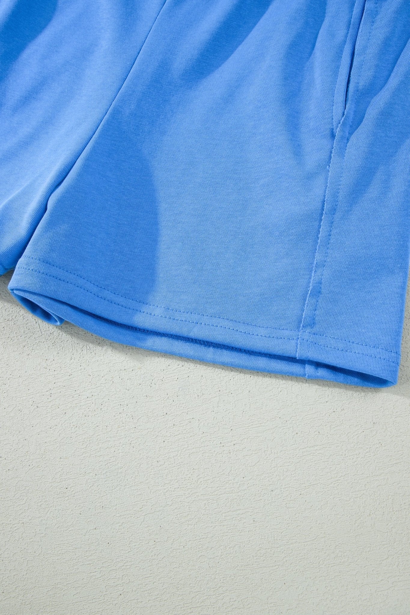 Sky Blue Slim Tank Top Elastic High Waist Shorts 2pcs Outfit - Loving It Shop