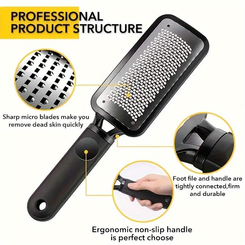 4-Piece Stainless Steel Foot File Set – Callus &amp; Dead Skin Remover