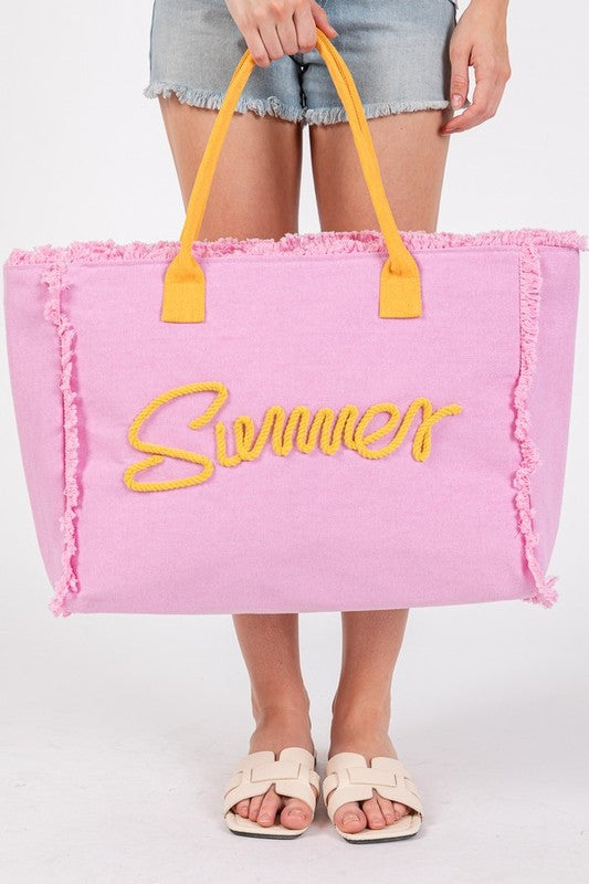 Fashion Tote Oversize Fringe Summer Stylish Casual Bag