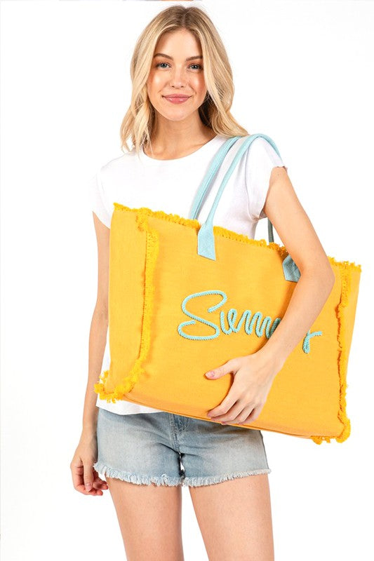 Fashion Tote Oversize Fringe Summer Stylish Casual Bag