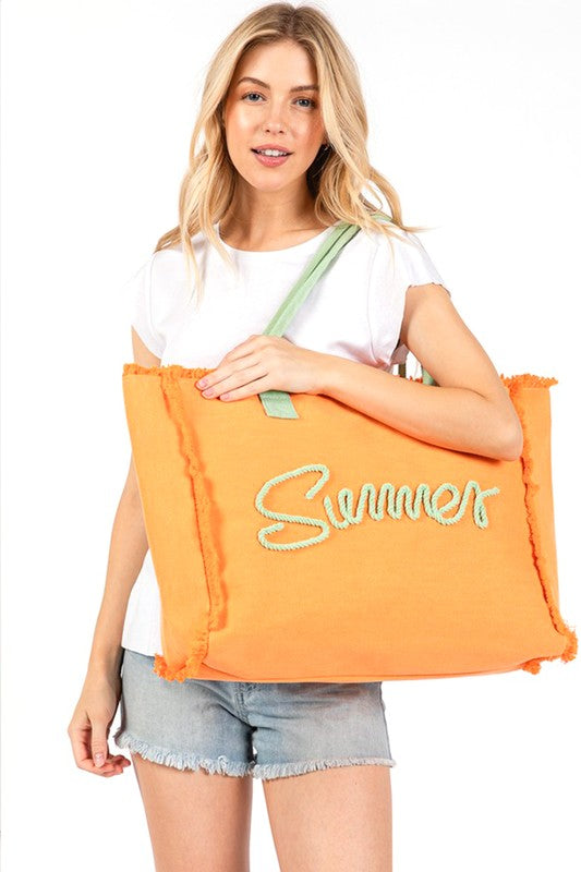 Fashion Tote Oversize Fringe Summer Stylish Casual Bag