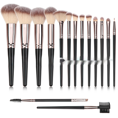 Black Makeup Brush Set – Face &amp; Eyes
