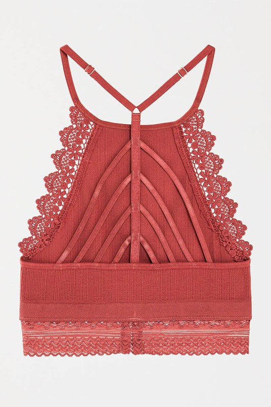 Seamless Crochet Lace & Strappy back Bralette