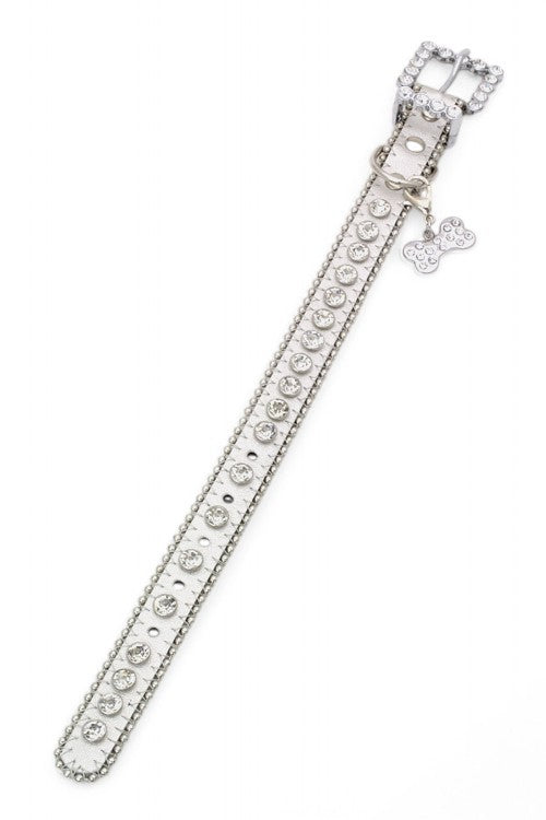 Ball Chain Crystal Dog Collar