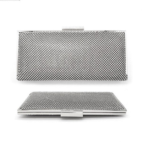 Sparkling Linked Chain Crystal Evening Cluth Bag