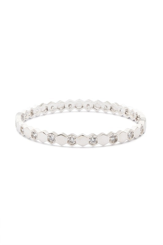 Kid Size Stainless Steel CZ Bangle Stylish Fashion Jewelry Accessory