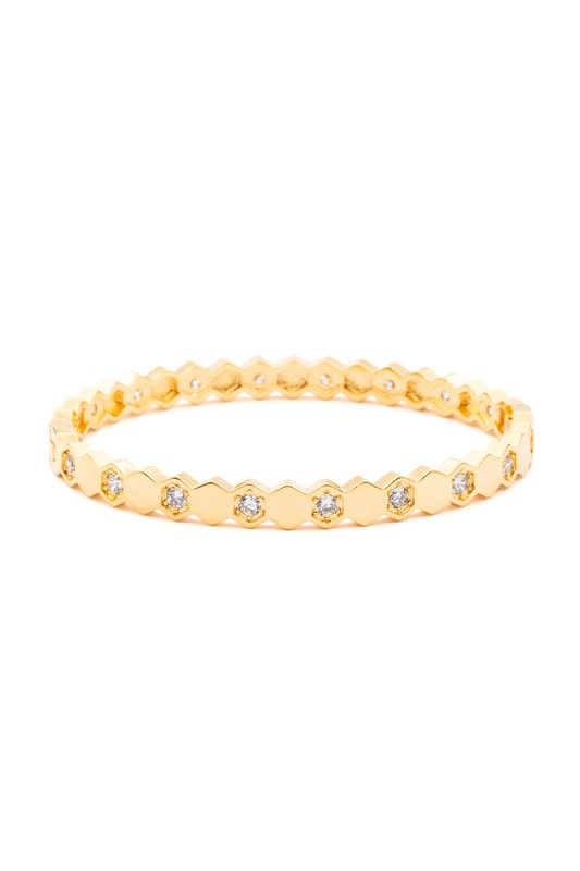 Kid Size Stainless Steel CZ Bangle Stylish Fashion Jewelry Accessory
