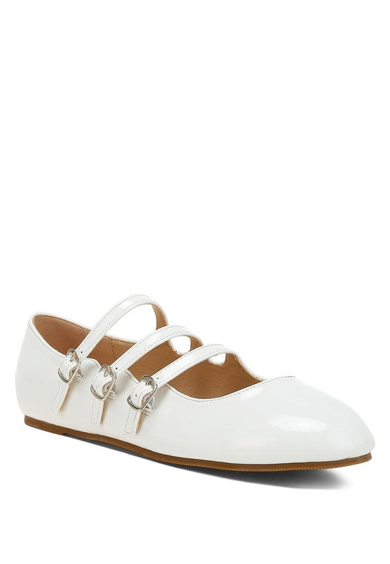 Macarina Triple Strap Mary Jane Ballerinas