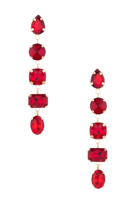 Long Drop Crystal Chandelier Earrings Stylish Statement Jewelry