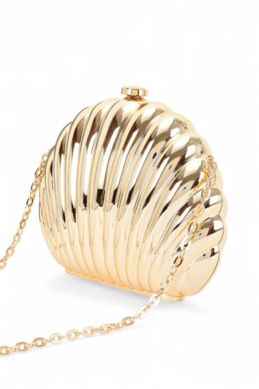 Clutch Bag Acrylic Sea Shell Box Stylish Statement Accessory