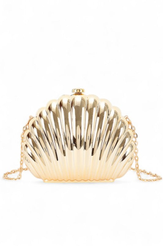 Clutch Bag Acrylic Sea Shell Box Stylish Statement Accessory