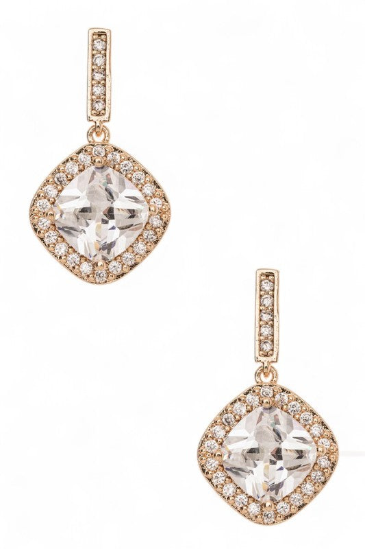 Drop Earrings CZ Stylish Fashion Jewelry Accessory