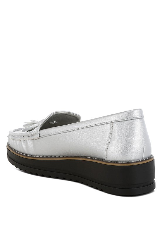 Larana Metallic Tassel Detail Loafers - Loving It Shop