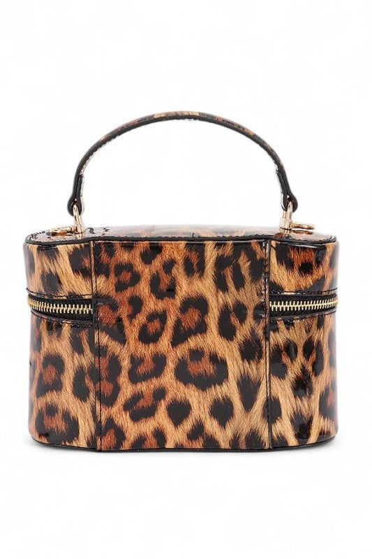 Convertible Top Handle Patent Finish Fashion Handbag Stylish Vanity Bag