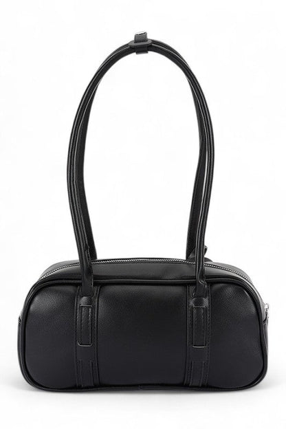 Boxy Top Handle Bag with Star and Heart Studs – Trendy Fashion Handbag