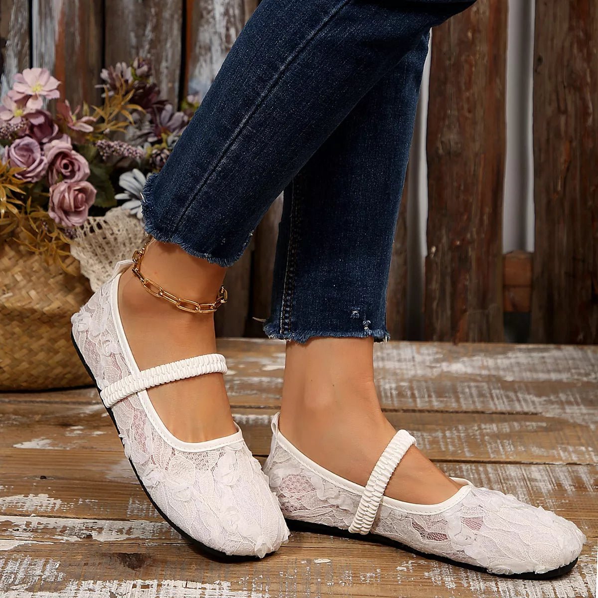 Round Toe Flats Slip - Ons - Loving It Shop