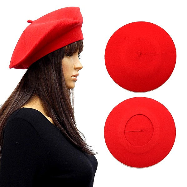 High Quality Crisp French Artist Wool Felt Beret