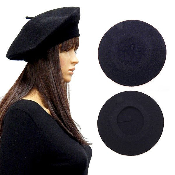 High Quality Crisp French Artist Wool Felt Beret
