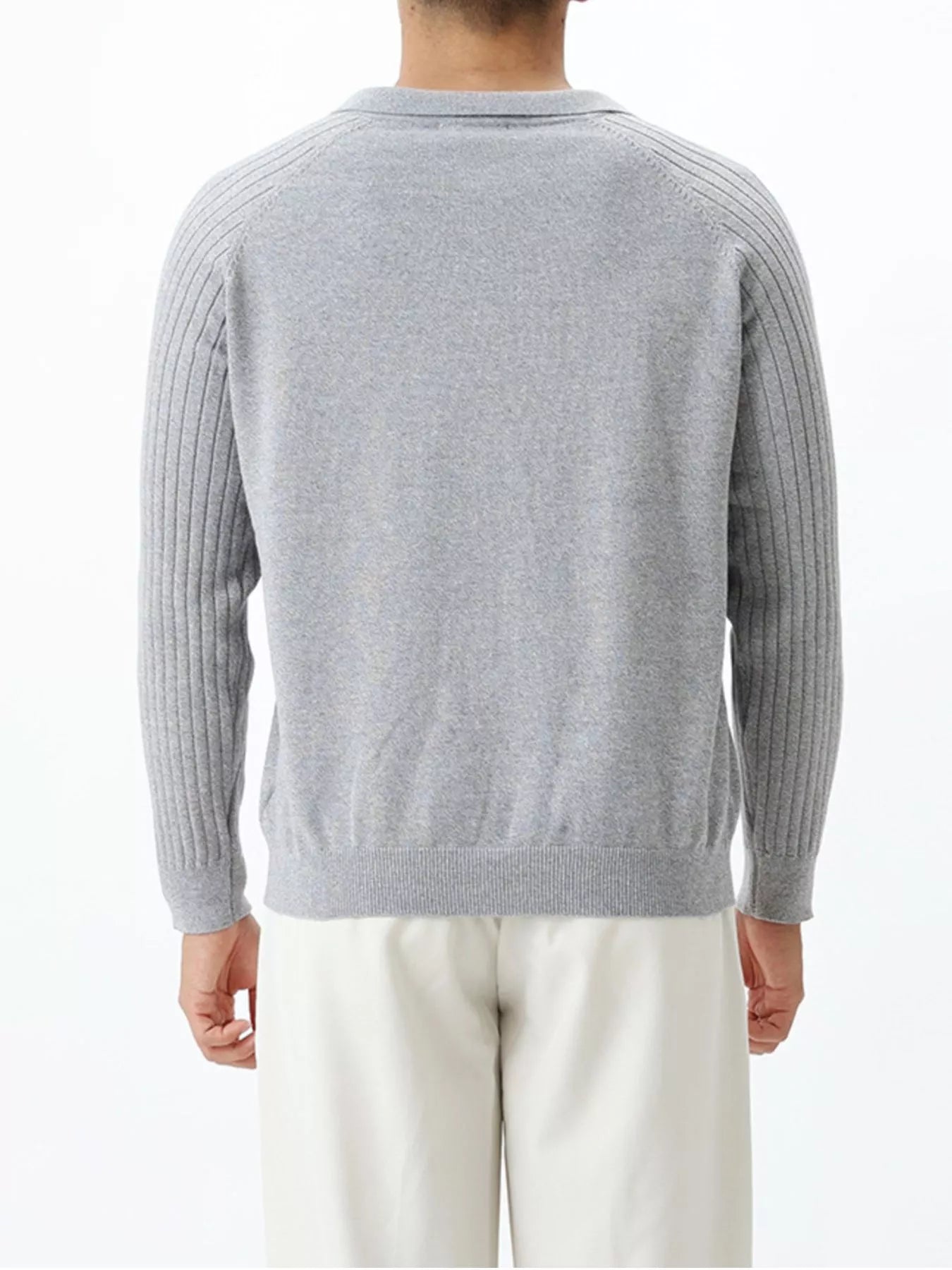 Men's Plus Size Classic Fit Ribbed Sleeve Knit Top - Loving It Shop